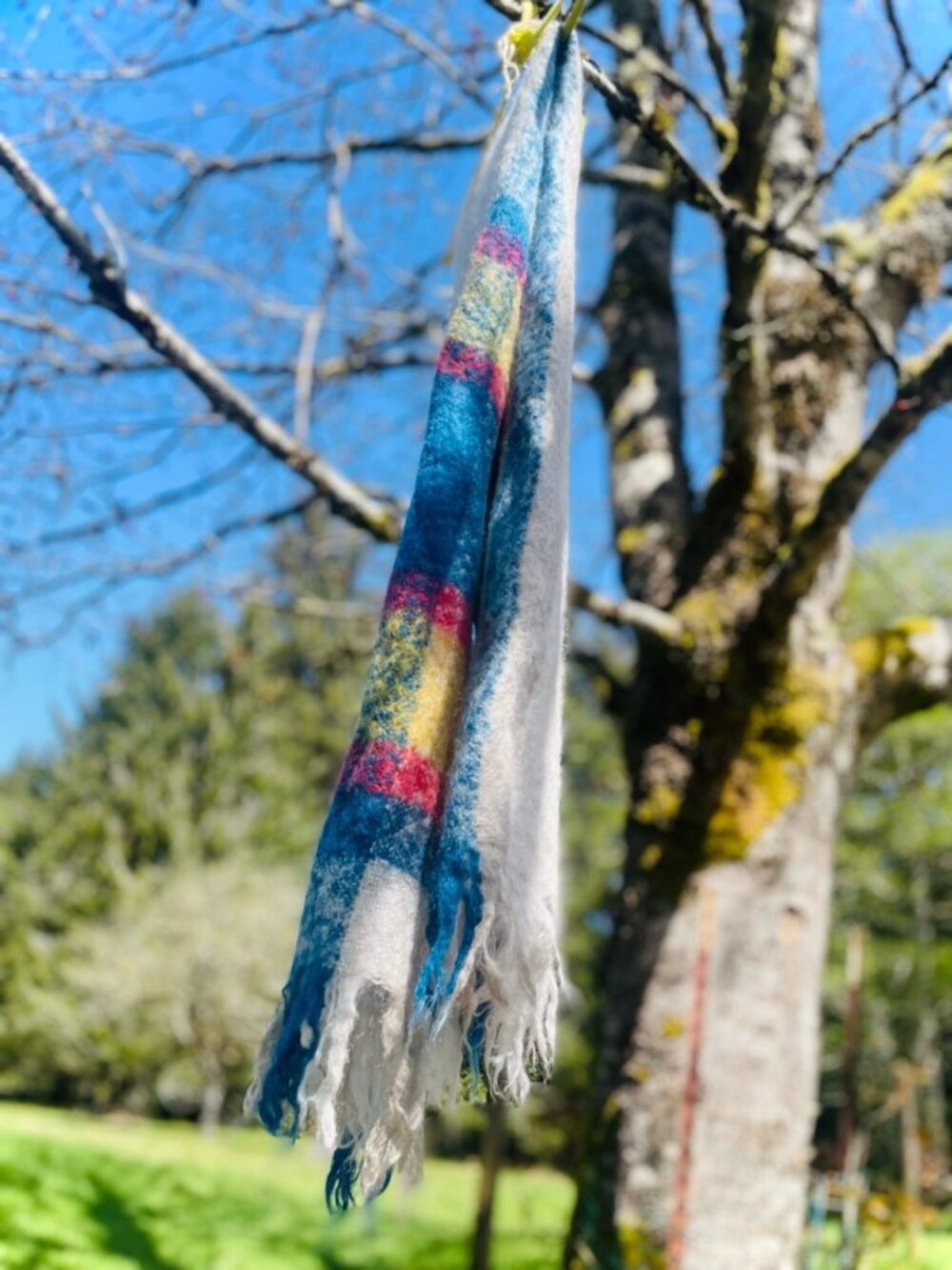 AMERICAN EAGLE OUTFITTERS | 72β | Mohair Wool Blend Large Striped Scarf Wrap - Picture 7 of 7